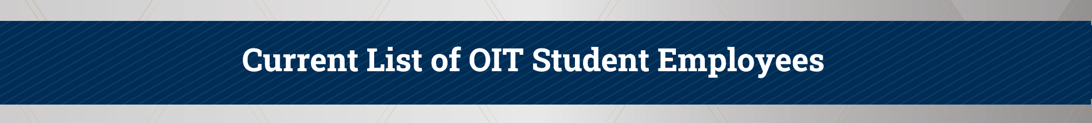 OIT Student Employee List